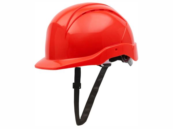 Nitras Head Protect 9500 Schutzhelm mit Größenregulierung und Kinnriemen, rot